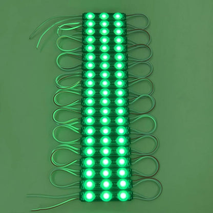 200 PCS LED Module Green Light 1.5W Storefront Decoration Lights 12V DC LED-Module Light with Tape Adhesive Backside for Inflatables Decorative Christmas Letter Advertising Signs