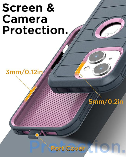 AICase for iPhone 14/13 Case,Heavy Duty Drop Protection Full Body Rugged Shockproof/Drop Proof/Dust Proof Military Protective Tough Durable Cell Phone Cover for iPhone 14/13 6.1"_5