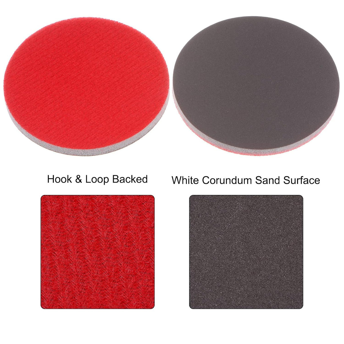 uxcell 10pcs 3000 Grit Sanding Sponge 3 Inch Hook and Loop Sponge Sanding Disc Wet/Dry for Car Wood Drywall Metal