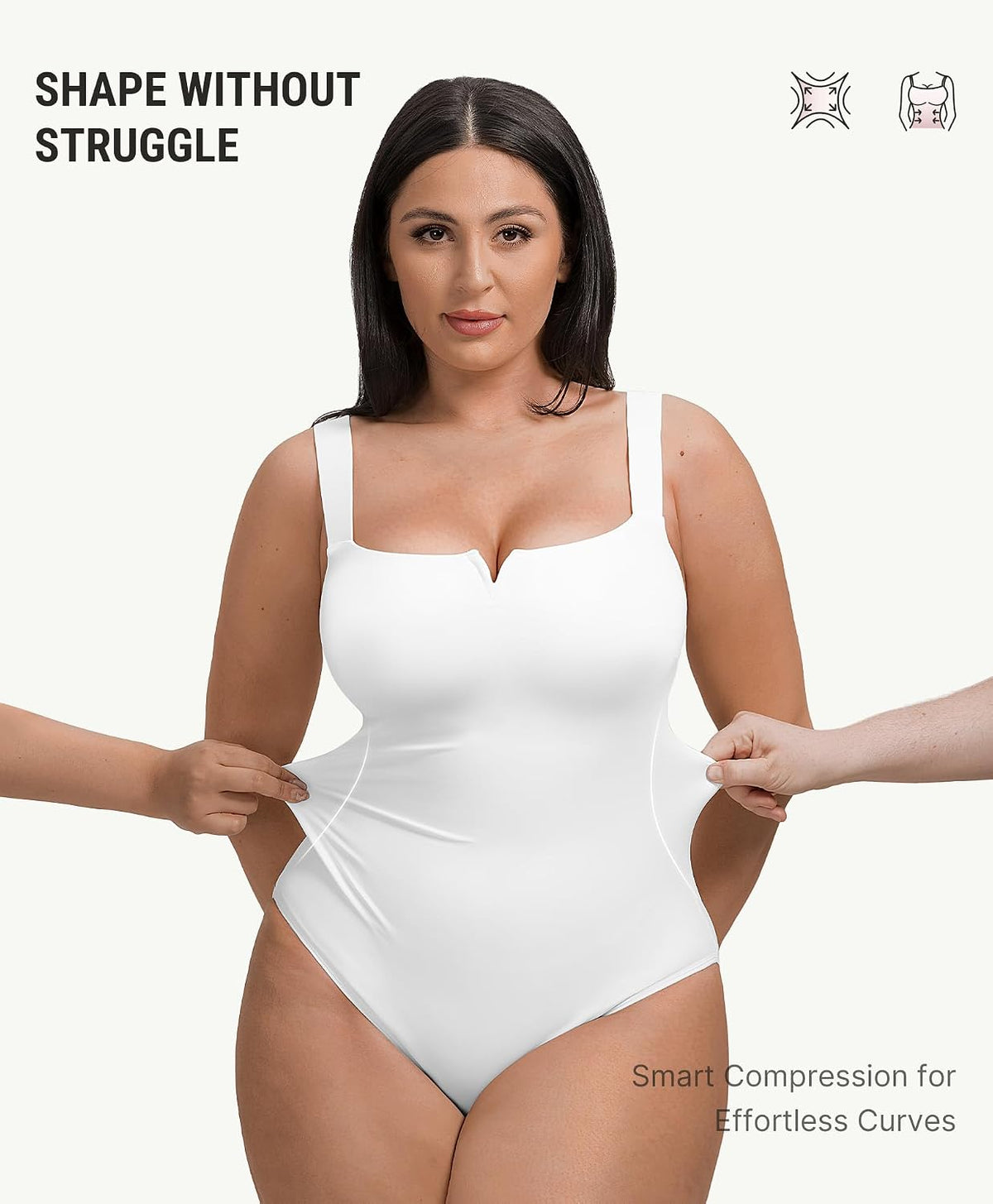 Square Neck Shapewear Bodysuit for Women Sleeveless Tummy Control Slimming Bodysuit Going Out Tank Tops