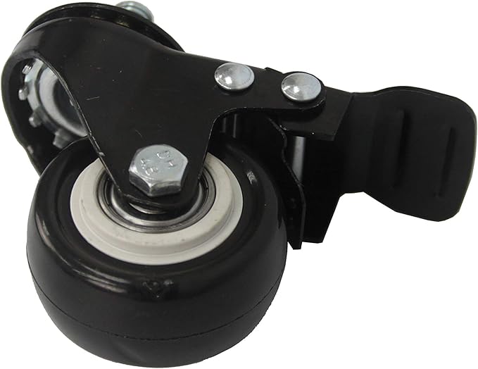 FixtureDisplays 2" Threaded Stem Caster with Stopper, M10 (10mm) Stem Thread Diameter, 916" (15mm) Stem Length 11241-CASTOR-LOCK