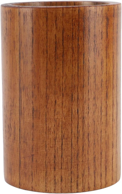 Wooden Utensil Holder, Utensil Holders for Kitchen Counter, Multifunctional Storage Bucket Kitchen Chopsticks Organizer, Wood Cooking Utensil Holder for Countertop, Spoons, Cooking Tools