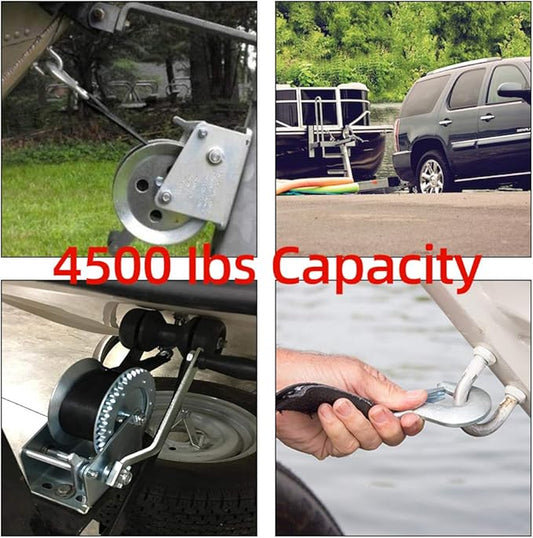 Boat Trailer Winch Strap 2" x 20' with Hook Replacement, 10000 lbs Breaking Strength, Loop End for Boats, Trailer, Wave Runner, Towing, Heavy Duty Equipment