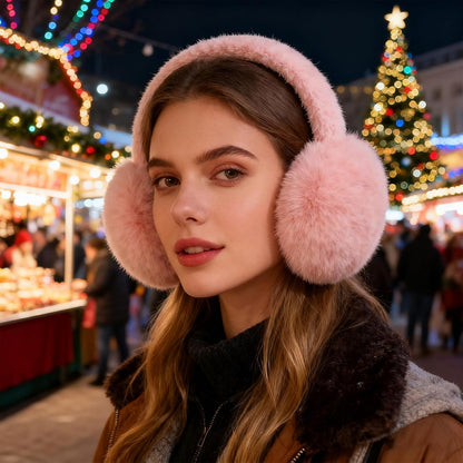 Ear Muffs for Winter Women Adjustable Faux Fur Earmuffs -Ear Warmer Headband for Women & Men
