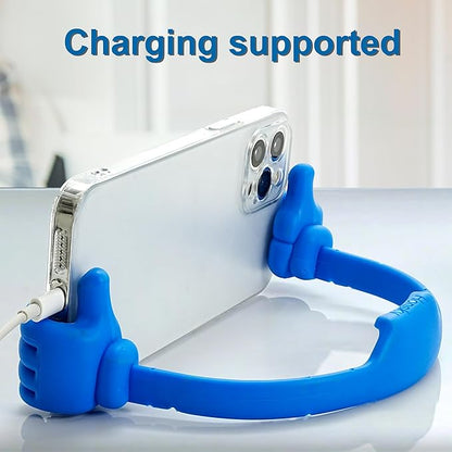 Honsky Thumbs-up Cell Phone Stand Holder, Tablet Stand Cradle for Desk Desktop Smartphone Cellphone Mobile Phone Tablets – Universal Adjustable Flexible, White