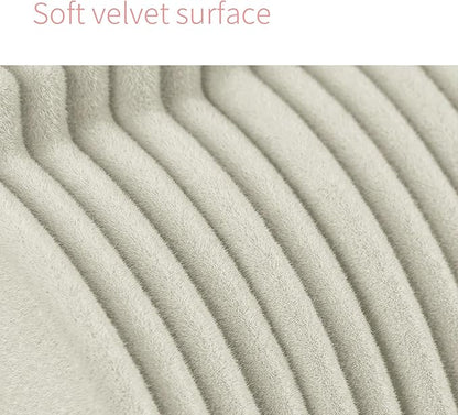 ManGotree Baby Velvet Clothes Hangers, Childrens Kids Hangers for Clothes Space Saving Non-Slip 15 Pack (Beige)