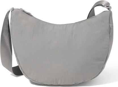 Baggallini Swift Crescent Crossbody Bag for Women - Lightweight 12"x8" Travel Purse Handbag