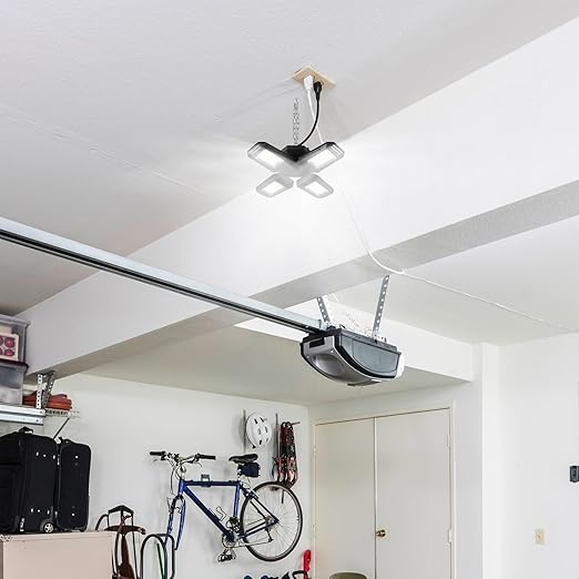 MaxLite LED Garage Light with Cord, 54W 120V, 5000K, Black Finish