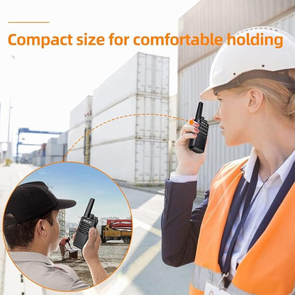 Retevis RT68 Walkie Talkies Rechargeable,Portable FRS Two-Way Radios for Adults,Heavy Duty 2 Way Radios Long Range,USB Charging Base,License Free Walkie Talkie for Road Trip Gifts Camping (2 Pack)