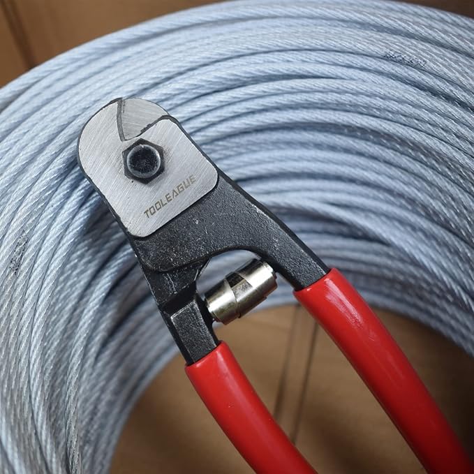TOOLEAGUE Heavy Duty Cable Wire Cutters, 8 Inches Stainless Steel Wire Rope Cutter for Cable Deck Railing, Decking, Wire Seals,Aircraft Bicycle