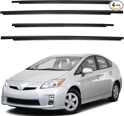Dasbecan Weatherstrip Window Seal Car Window Moulding Trim 4pcs Compatible with Toyota Prius 2010-2015 Replaces 75720-47021 75710-47021 75740-47021 75730-47021