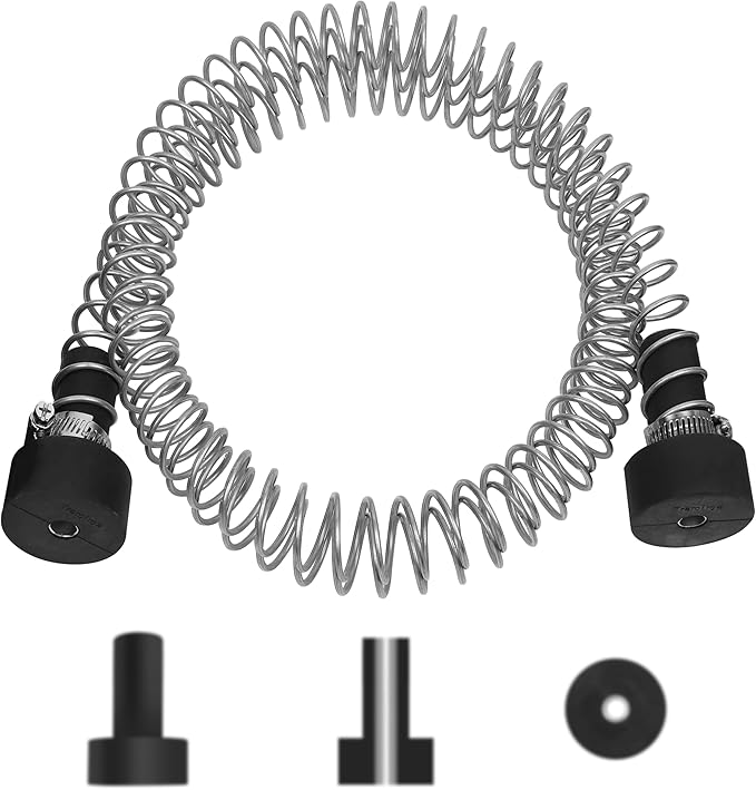 Trsmima Heavy Duty Stainless Steel Zipline Spring Brake Extra Long 5.3 FT, Zipline Stopper, Kids Backyard Zip Line Spring Braking SystemStopStopper for 316 14 516 38 inch Wire