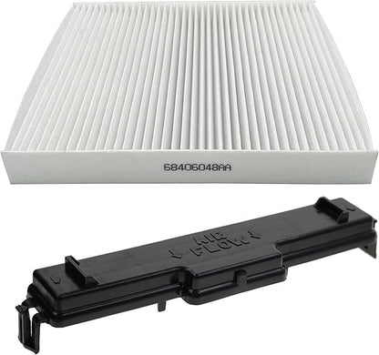 Ram Cabin Air Filter  Filter Access Door Compatible with Dodge Ram 1500 2500 3500 4500 5500 Avenger Caliber Journey Compass Patriot Chrysler 200 68318365AA Filter 68406048AA