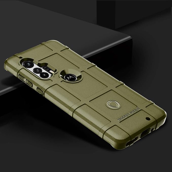Moto Edge Case,ZYZX Heavy Duty Shockproof Military Grade Drop Tested Protective Phone Case Hybrid Heavy Duty Impact Shock Resistant Soft TPU Bumper Cover for Motorola Moto Edge Plus HD-Green