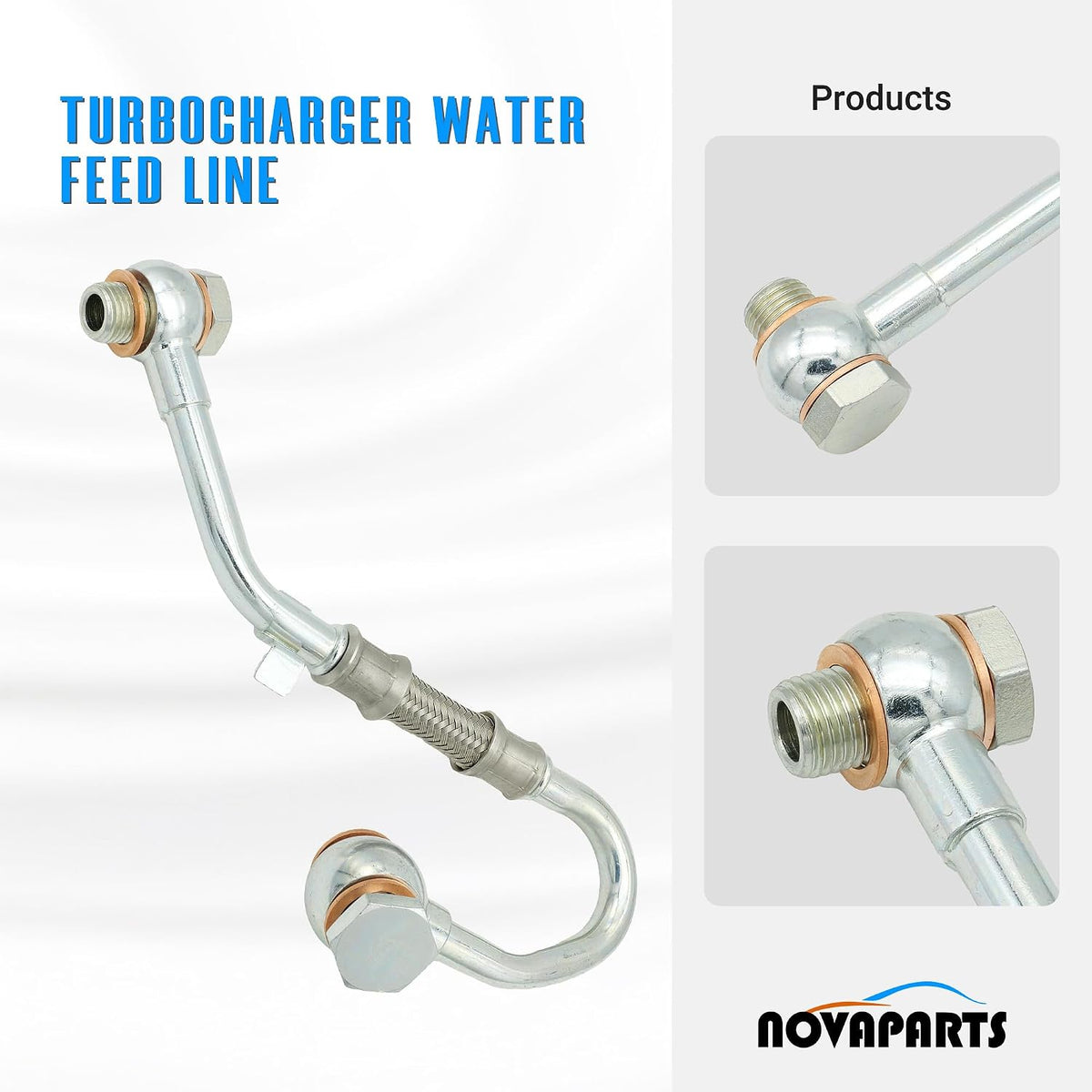 NOVAPARTS Turbocharger Water Feed Line 68544932AA 667-562 for 2014-2019 Ram 1500 Jeep Grand Cherokee Turbocharger Coolant Line Hose 3.0L ?68211220AA