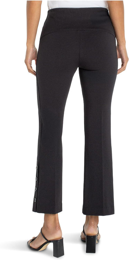 Womens Stella Mid-Rise Pull-on Kick Flare Super Stretch Ponte Pant 27" Inseam