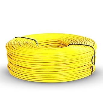 PVC Rebar Tie Wire  16 Gauge  3.0lb Roll  Approx. 300 ft Length  Rust-Proof PVC Coated  Excellent Strength  Flexible  Durable (Yellow PVC Coated, Pack of 1)