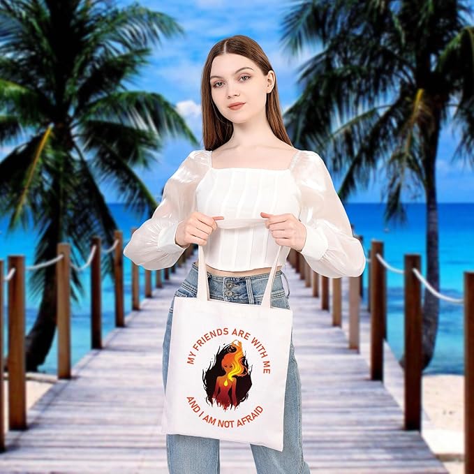 BDPWSS Crescent City Gifts My Friends Are With Me And I Am Not Afraid BFF Tote Bag House Of Earth And Blood Inspired Gift