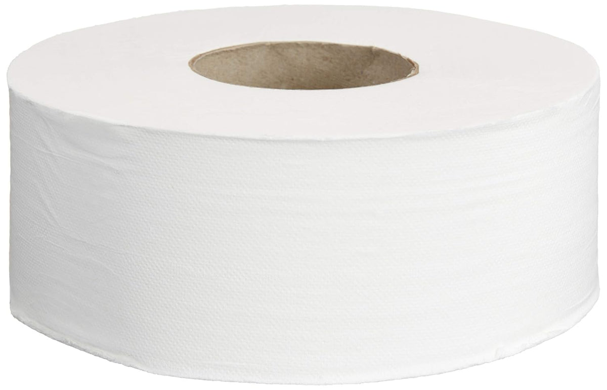 2-Ply White Jumbo Roll Toilet Paper, 9 in, Septic Safe, Compatible with Universal Dispensers, FSC Certified, 1000 Feet Per Roll (Pack of 9)