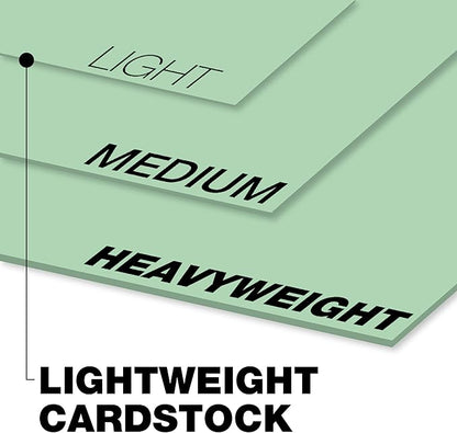 Springhill 8.5Au x 11Au Green Colored Cardstock Paper, 67lb Vellum Bristol, 147gsm, 250 Sheets (1 Ream) Ai Premium Lightweight Cardstock, Vellum Printer Paper with Textured Finish Ai 046000R