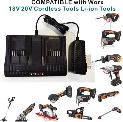 WA3875 Replace Worx 20v Lithium Battery Charger Compatible with Worx 20v Batteries Wa3757 Wa3578 WA3525 Wa3522 WA3544