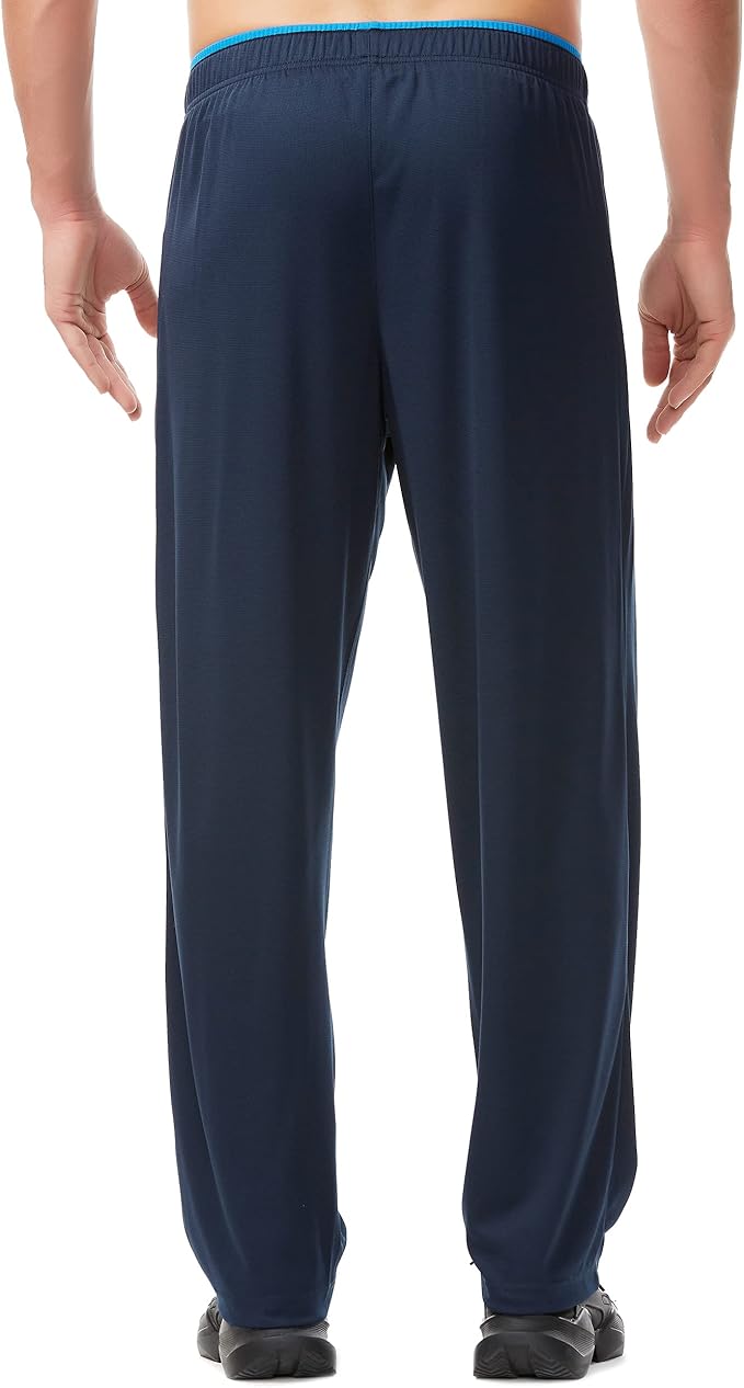 Mens Sweatpants with Zipper Pockets Open Bottom Athletic Pants for Workout,Running,Training,Jogging,Gym