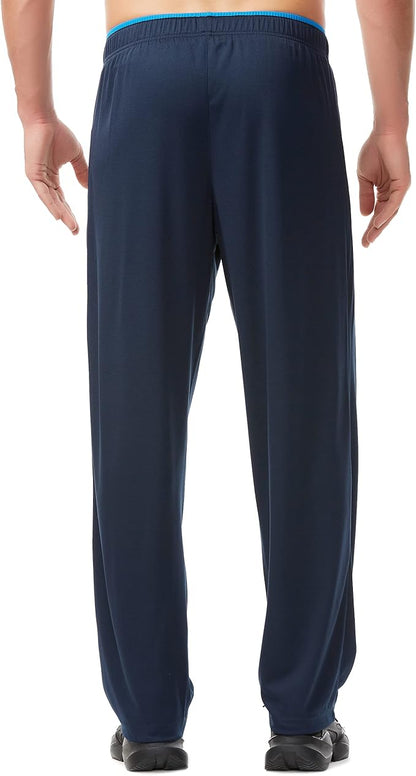Mens Sweatpants with Zipper Pockets Open Bottom Athletic Pants for Workout,Running,Training,Jogging,Gym