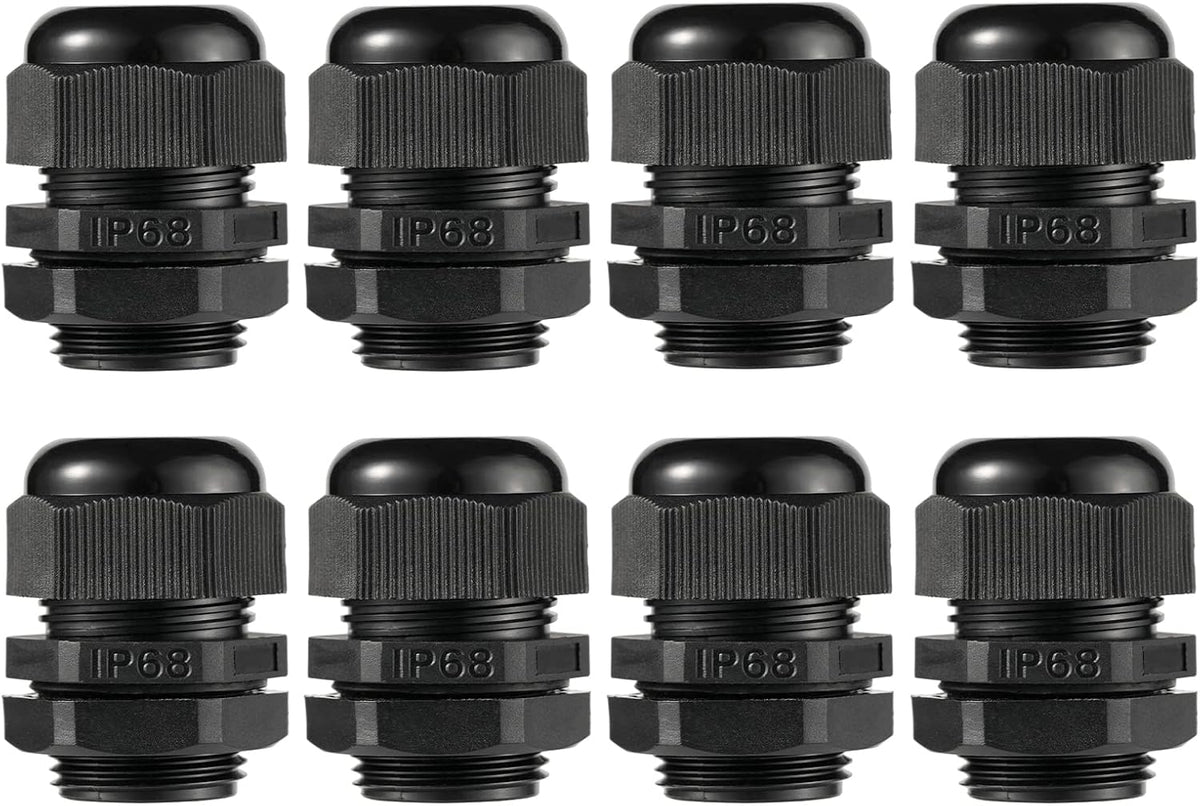 PENGLIN 8PCS Cable Glands 1" NPT Nylon Cable Connector Waterproof Long-lasting Tight Sealing,IP68 Waterproof Protection,Adapt to Heavy-duty Working Scenarios