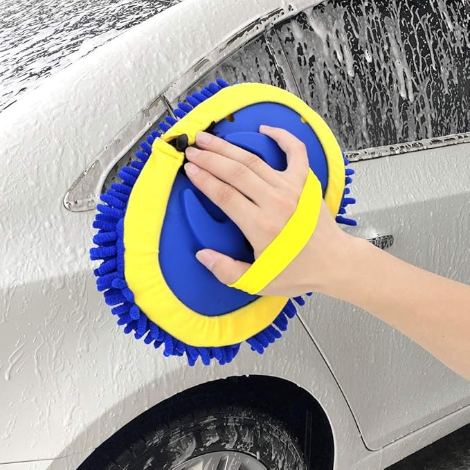 Auto Accessories Car Wash Brush Car Cleaning Brush Chenille Broom Car Cleaning Tools Cleaning Mop Cover Luopan Car Cleaning Kits (Color : Blue)