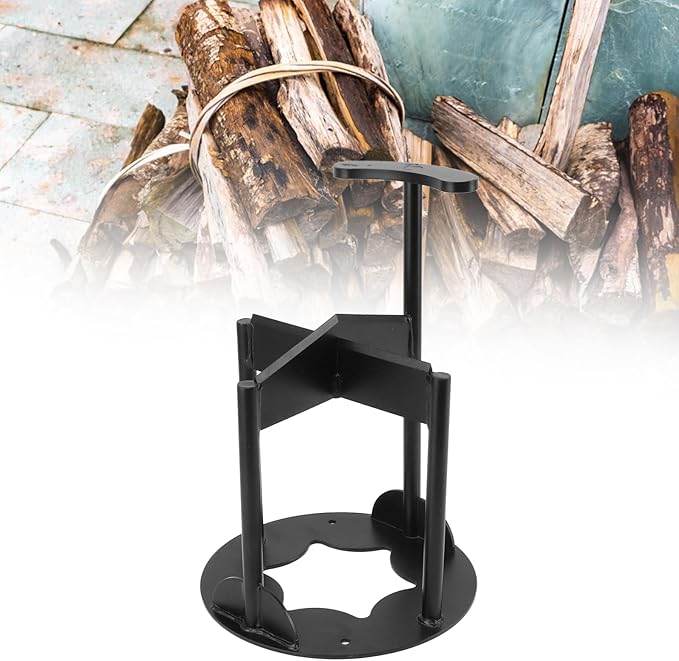 Wood Splitter Cutter Manganese Steel Firewood Splitter Large Manual Log Wood Splitting Tool Simple Operation Safe Highly Efficient for Home Campsite Outdoor