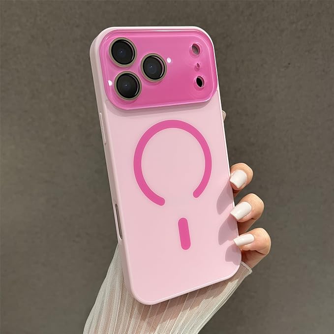 Caseative for iPhone 17 Pro Max Case, Blue | Crystal Camera Lens Protection Candy Color Compatible with MagSafe Wireless Charging