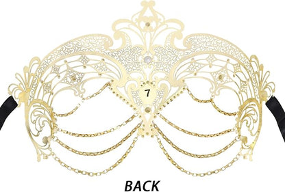 Thmyo Metal Venetian Costume Mask with Laser Cut for Women