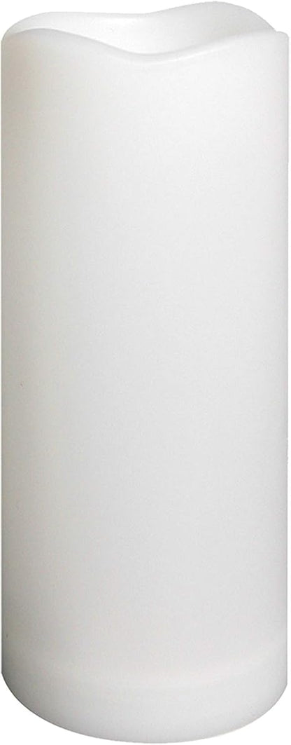 Waterproof Outdoor Flameless Pillar Candle with Timer Battery Operated Electric LED Candle Set for Gift Home Decor Party Wedding Supplies Garden Halloween Christmas Decoration, 1 Pack, 3 x 7