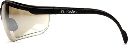 Pyramex Venture II Bifocal Readers Safety Glasses Protective Eyewear, 2.5 Diopters, Amber