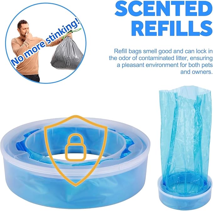 Diaper Pail Refills for Genie, Holds Up to 1120Counts Diaper Pail Refills Bags, Baby Diaper Pail Refills Compatible with Diaper Genie PailsElite and Complete Pail