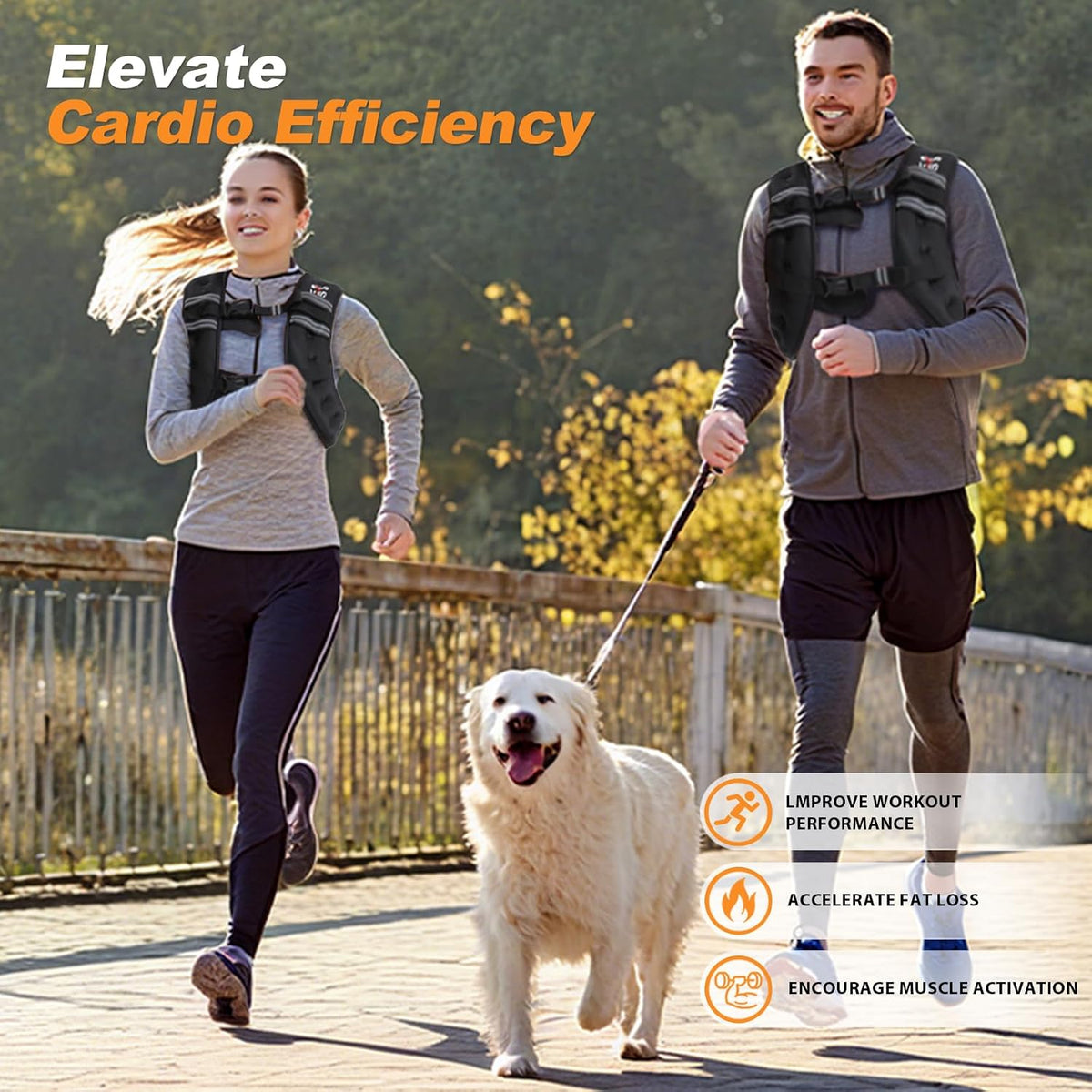20lb Weight Vest for Women Men Body Weight Vests for Walking Strength Training Running Workout Jogging Fitness (Vest Only, Phone Pouch Not Included)