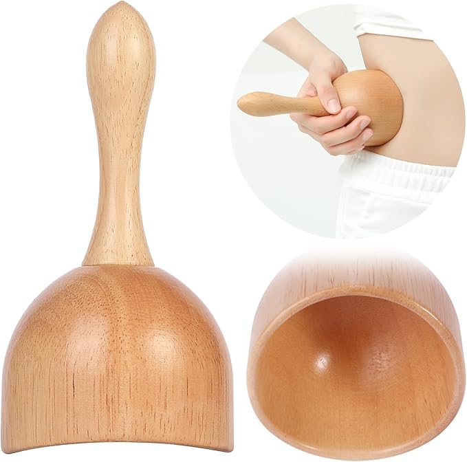 Handhleld - Wooden massage cup for wood therapy, body sculpting tools for wood therapy, lymphatic drainage, anti-cellulite, muscle pain relief