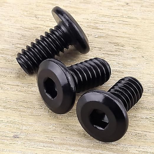 14-20 x 12" Black Hex Socket Head Cap Screws, 304 Stainless Steel 18-8, Furniture Bolts, Connector Screws, Black Coated, Full Thread, 25 PCS
