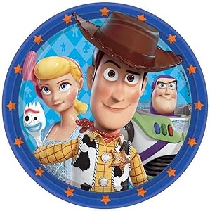 Amscan Toy Story 4" Blue Round Party Paper Plates 9', 8 Ct.