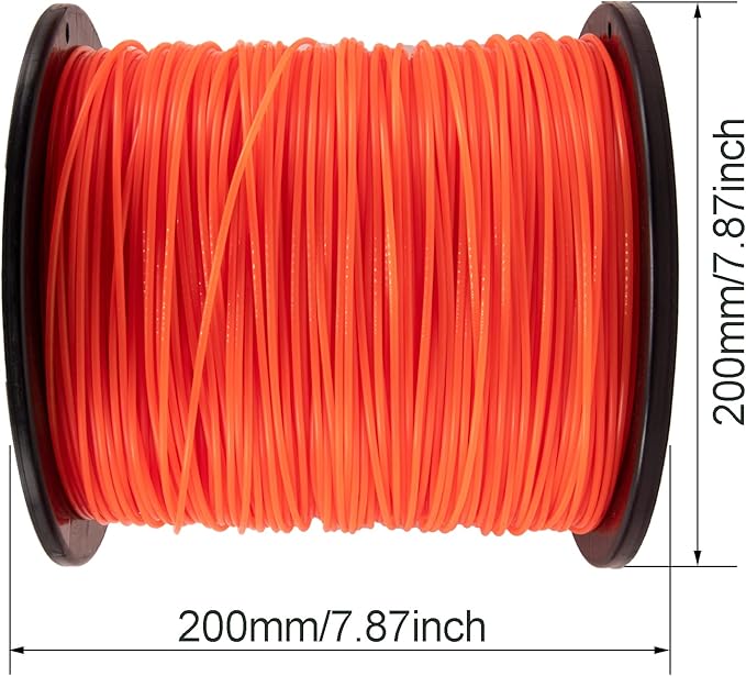 095 Trimmer Line, 095 Weed Eater String, 0.095" Weed Wacker String, Commercial Grade Round Nylon String Trimmer Line .095 Replacement For String Trimmer Weed Trimmers .095"-1280ft-5lb-Spool(Orangei14