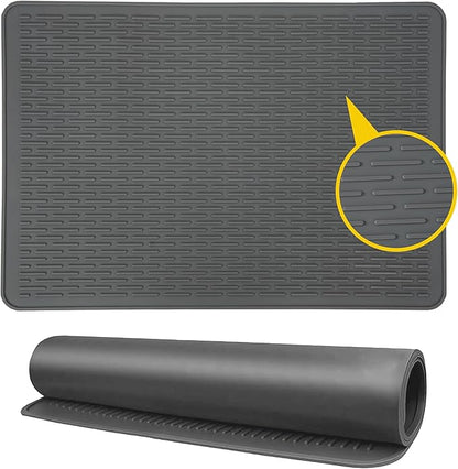 Extra Large Silicone Stove Top and RV Stovetop Cover - 28"x20" Heat Resistant Glass Cooktop Protector and XL Dish Drying Mat for Kitchen Counter