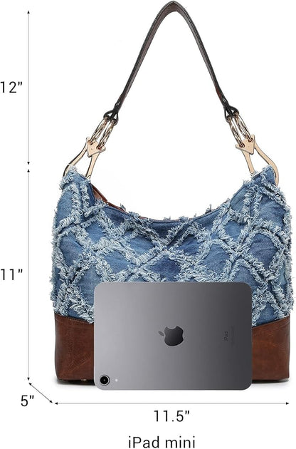 Hobo Purses for Women Soft PU Leather Handbags Slouchy Hobo Bags Shoulder Bag Top Handle Tote