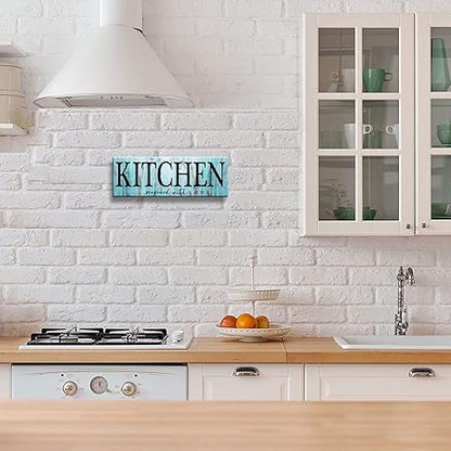 KZKU Canvas Wall Art Kitchen Decor Home Artwork Canvas Prints Rustic Farmhouse Kitchen Sign Kitchen Seasoned With Love Wall Decoration 1 Panel Size: 6x17 inches