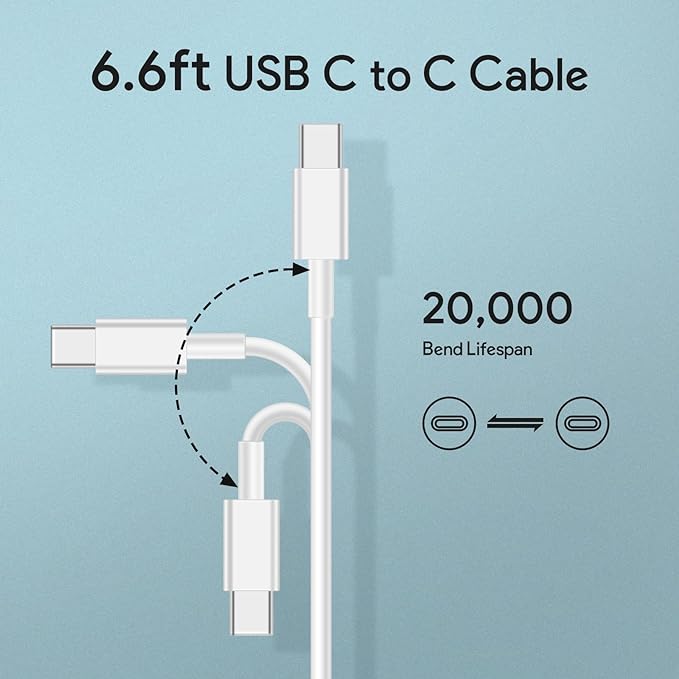 Mac Book Pro Charger - 140W USB C Charger Fast Charger Power Adapter for MacBook Pro, MacBook Air, iPad Pro, Samsung Galaxy and All USB-C Devices, 6.6ft USB C to C Cable