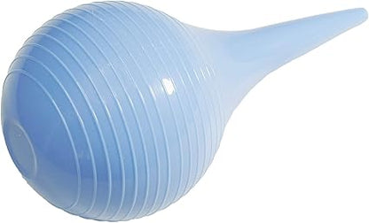 Rubber Suction Ear Syringe,60ml Hand Bulb Syringe Ear Washing Squeeze Bulb- Blue Smooth