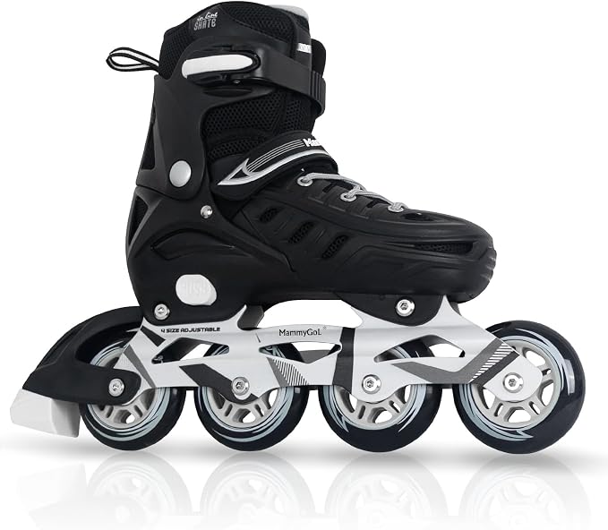 Adults Adjustable Inline Skates, Safe and Durable Roller Skates with Giant Wheels, High Performance Professional Skates for Men Women Youth