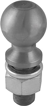 CURT 40085 Raw Steel Trailer Hitch Ball, 30,000 lbs, 2-516-Inch Diameter, 1-14 x 2-58-Inch Shank