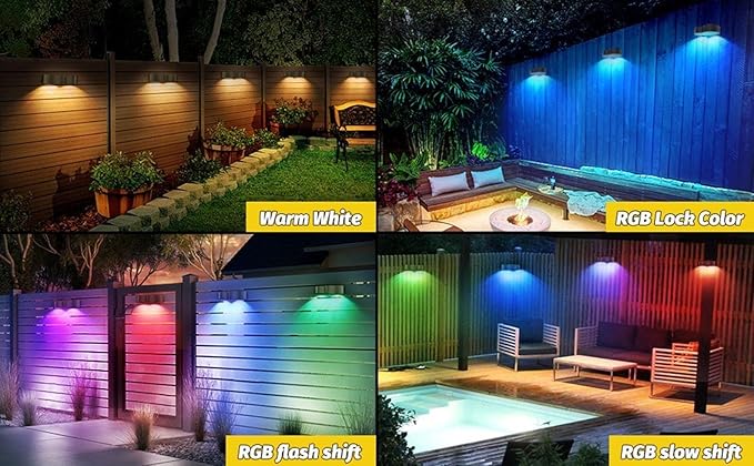 Solar Post Cap Lights Solar Fence Lights, Solar Lights Outdoor Garden Solar Lights Waterproof
