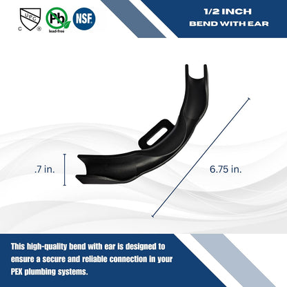 XFITTING 3/8 in - 1/2 in Pex Tubing Bend Support with Nail Tab Heavy Duty Reinforced Plastic, 10 Pieces