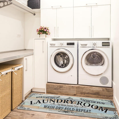 Non Slip Laundry Room Rug - Farmhouse Kitchen Floor Mat -Laundry Room Rug- Runner Decor -Washable Floor Carpet for Washroom Mudroom Kitchen Bathroom Hallway-20 x48